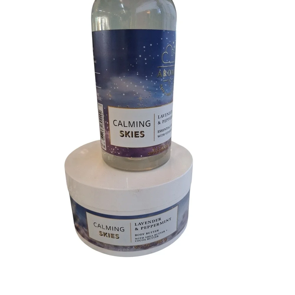 Rare Bath & Body Works Women's Calming Skies Aromatherapy Body Butter & Oil Mist